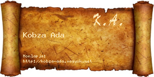 Kobza Ada névjegykártya